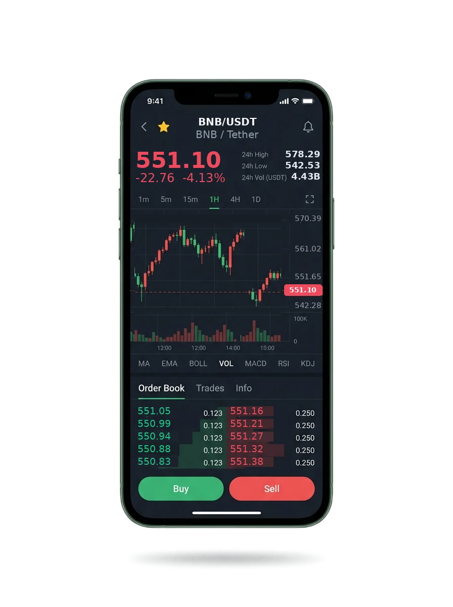 The Jadranski Invest mobile app showing a watchlist, a signal card and an account balance